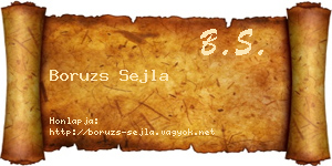 Boruzs Sejla névjegykártya