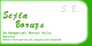 sejla boruzs business card